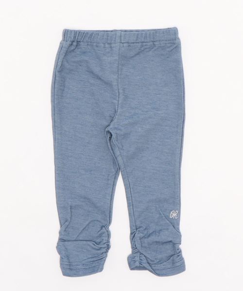 HAKKA BABY（ハッカベビー）の「[ベビー]Orangehakka　裾ギャザーフル丈スパッツ（レギンス/スパッツ・キッズ・ブルー/ネイビー・80ｃｍ/90cm）」の2枚目の写真