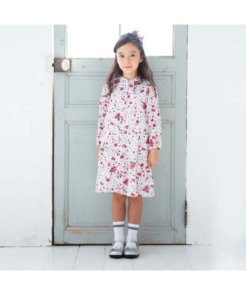 Bebe ベベ の Bebe フラワー 花 プリント ティアード ワンピース 90 150cm ワンピース Wear