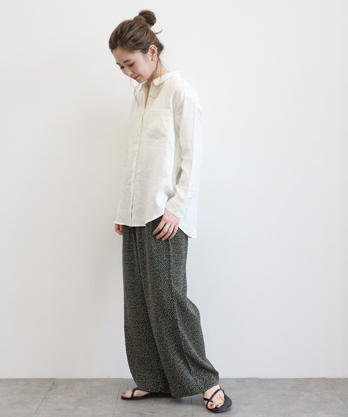 AMERICAN HOLIC(アメリカンホリック)の「ピュアリネンドロップショルダーシャツ*(シャツ/ブラウス・レディース・ネイビー/オフホワイト/サックスブルー/その他5/ストライプ/ライトベージュ/ホワイト系その他7/ブルー系その他6・M/L)」の18枚目の写真