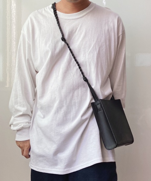 Niell（ニール）の「ロープショルダースクエアミニショルダーバッグ（ショルダーバッグ・メンズ・ホワイト/ブラック/ベージュ・FREE）」の9枚目の写真