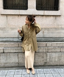 ulu | original Linen oversize shirt(シャツ/ブラウス)