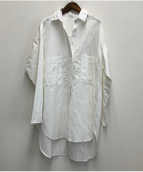 ulu(ウル)の「original Linen oversize shirt(シャツ/ブラウス・レディース・ホワイト/カーキ・FREE)」の11枚目の写真