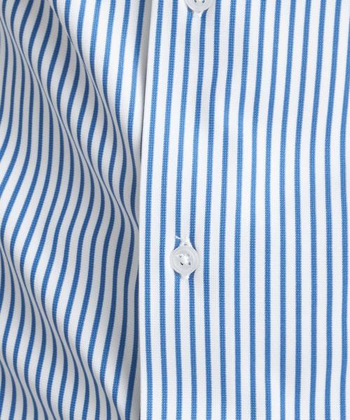 WORK TRIP OUTFITS GREEN LABEL RELAXING（ワークトリップアウトフィッツグリーンレーベル リラクシング）の「【WORK TRIP OUTFITS】WTO トリコット カッタウェイ ロンスト 半袖＜スリムフィット＞（シャツ/ブラウス・メンズ・コバルトブルー/ライトブルー・LARGE/X-LARGE/SMALL/MEDIUM）」の15枚目の写真