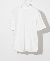 チェック柄ジャカード半袖Tシャツ