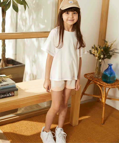 ＆yam（アンドヤム）の「タイダイプリントキュロット（その他パンツ・キッズ・パープル/オレンジ/グリーン・90/100/110/120/130/140）」の3枚目の写真