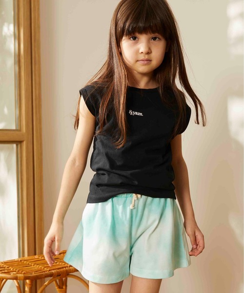 ＆yam（アンドヤム）の「タイダイプリントキュロット（その他パンツ・キッズ・パープル/オレンジ/グリーン・90/100/110/120/130/140）」の2枚目の写真