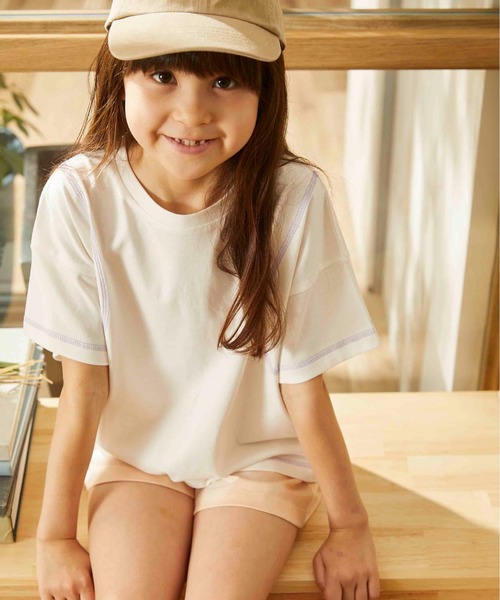 ＆yam（アンドヤム）の「タイダイプリントキュロット（その他パンツ・キッズ・パープル/オレンジ/グリーン・90/100/110/120/130/140）」の5枚目の写真