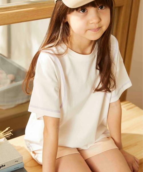 ＆yam（アンドヤム）の「タイダイプリントキュロット（その他パンツ・キッズ・パープル/オレンジ/グリーン・90/100/110/120/130/140）」の6枚目の写真