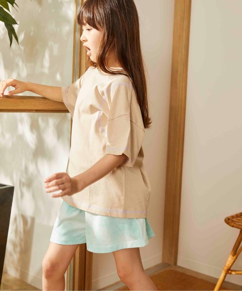 ＆yam（アンドヤム）の「タイダイプリントキュロット（その他パンツ・キッズ・パープル/オレンジ/グリーン・90/100/110/120/130/140）」の21枚目の写真