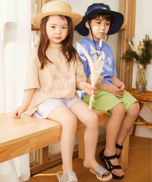 ＆yam（アンドヤム）の「タイダイプリントキュロット（その他パンツ・キッズ・パープル/オレンジ/グリーン・90/100/110/120/130/140）」の4枚目の写真