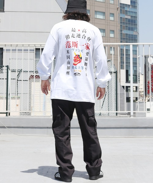 VANS（バンズ）の「VANS/ヴァンズ Vans SK8 Family L/S TEE ロンT（Tシャツ/カットソー・メンズ・ホワイト/ブラック/パープル・L/XL/M）」の10枚目の写真