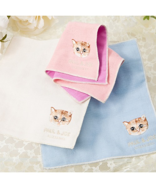 PAUL&JOE（ポールアンドジョー）の「ハンカチ M PAUL & JOE　ポール&ジョー/ヌネット（ハンカチ/ハンドタオル・レディース・アイボリー/ピンク/ブルー・FREE）」の10枚目の写真