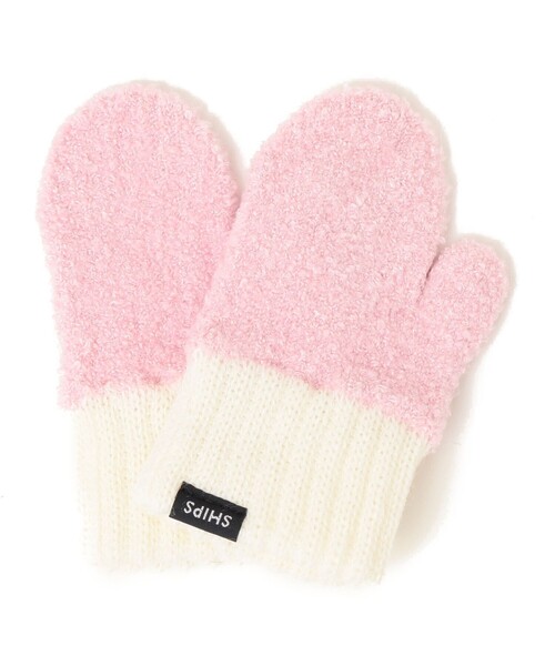 SHIPS（シップス）の「SHIPS KIDS:ベビー ふわもこ ミトン 手袋（手袋・キッズ・ネイビー/グレー/ピンク/ライトグリーン/ベージュ系その他・ONE SIZE）」の5枚目の写真