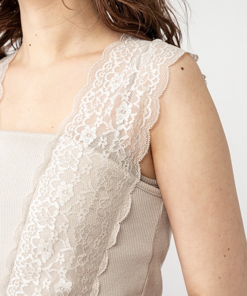 MISTREASS ミストレアス バレエコアペプラムキャミソール ホワイト ハニーズ Honeys レースキャミソール トップス キャミソール