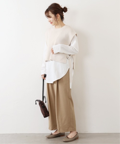 JOURNAL STANDARD（ジャーナルスタンダード）の「プレミアムコットンNEWラウンドヘムロングスリーブTシャツ◆2（Tシャツ/カットソー・レディース・ホワイト・FREE）」の6枚目の写真