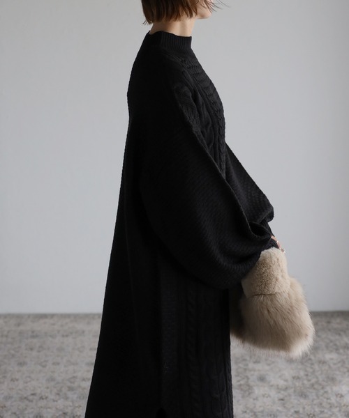 セール】【Fizz/フィズ】 ボリュームスリーブ ハイネックケーブル