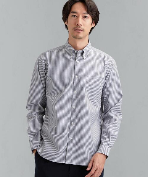 green label relaxing(グリーンレーベルリラクシング)の「< 機能 / 抗菌 ストレッチ >CSN OGC C/C ストライプ ボタンダウン シャツ(シャツ/ブラウス・メンズ・モカ/オフホワイト/ネイビー・X-LARGE/LARGE/SMALL/MEDIUM/X-SMALL)」の19枚目の写真