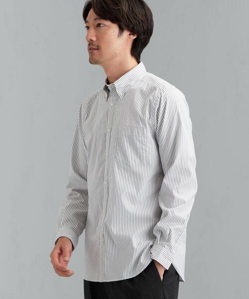 green label relaxing(グリーンレーベルリラクシング)の「< 機能 / 抗菌 ストレッチ >CSN OGC C/C ストライプ ボタンダウン シャツ(シャツ/ブラウス・メンズ・モカ/オフホワイト/ネイビー・X-LARGE/LARGE/SMALL/MEDIUM/X-SMALL)」の21枚目の写真