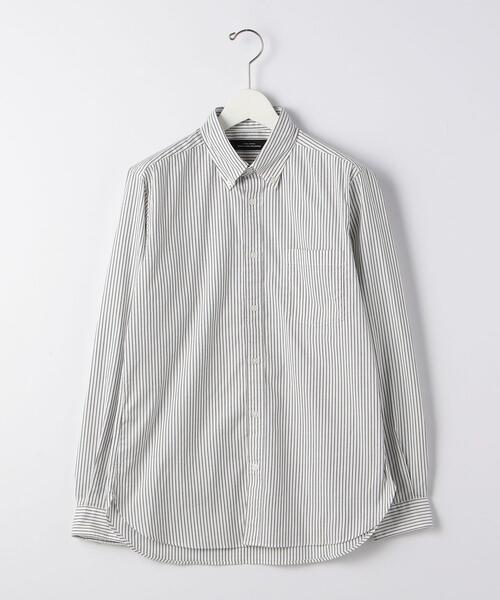 green label relaxing(グリーンレーベルリラクシング)の「< 機能 / 抗菌 ストレッチ >CSN OGC C/C ストライプ ボタンダウン シャツ(シャツ/ブラウス・メンズ・モカ/オフホワイト/ネイビー・X-LARGE/LARGE/SMALL/MEDIUM/X-SMALL)」の5枚目の写真