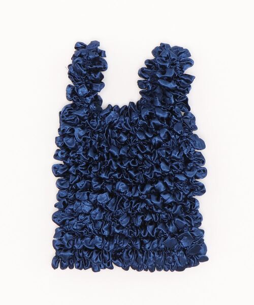 florist（フローリスト）の「簡単！畳まないくしゅくしゅラッフルエコバッグ（エコバッグ/サブバッグ・レディース・ブラック/ネイビー/シルバー/ゴールド/その他2/ワインレッド/ピンク/グリーン/パープル/ミント/イエロー/ブルーグリーン/ブルー/クリーム/レッド/シャンパン・M）」の19枚目の写真