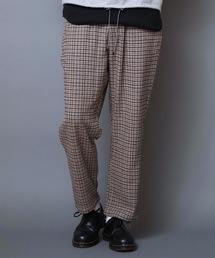 【KANGOL/カンゴール】ツイードパンツ チェックパンツ ワイドパンツ テーパードシルエット ウエストゴム仕様