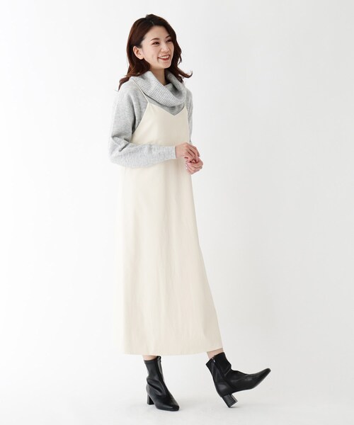 想像を超えての フェイクレザークロスキャミワンピース ワンピース Soup スープ のファッション Soup スープ のワンピース ワンピース 大きいサイズあり 13号 ワンピース