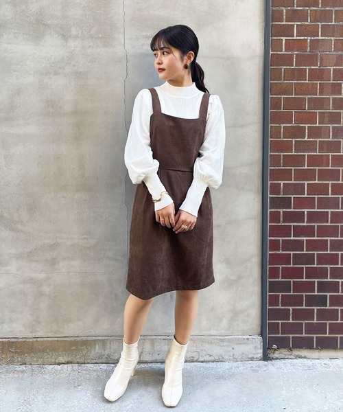 frunco(フランコ)の「ショート丈バックリボンOP(ワンピース・レディース・アイボリー/ブラウン/ブラック・FREE)」の5枚目の写真