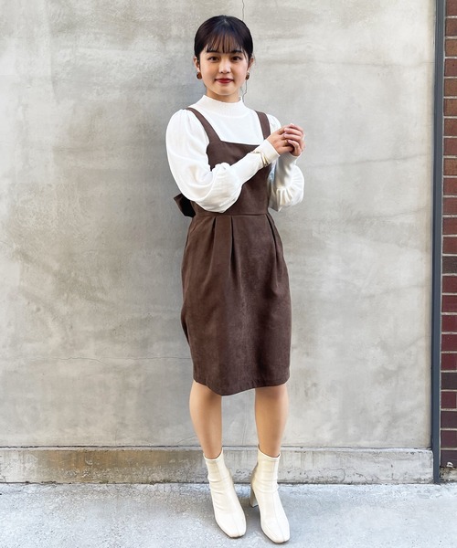 frunco(フランコ)の「ショート丈バックリボンOP(ワンピース・レディース・アイボリー/ブラウン/ブラック・FREE)」の7枚目の写真