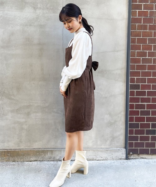 frunco(フランコ)の「ショート丈バックリボンOP(ワンピース・レディース・アイボリー/ブラウン/ブラック・FREE)」の9枚目の写真