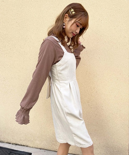 frunco(フランコ)の「ショート丈バックリボンOP(ワンピース・レディース・アイボリー/ブラウン/ブラック・FREE)」の19枚目の写真