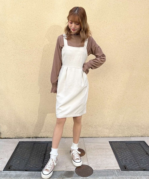 frunco(フランコ)の「ショート丈バックリボンOP(ワンピース・レディース・アイボリー/ブラウン/ブラック・FREE)」の17枚目の写真