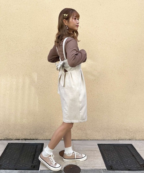 frunco(フランコ)の「ショート丈バックリボンOP(ワンピース・レディース・アイボリー/ブラウン/ブラック・FREE)」の20枚目の写真