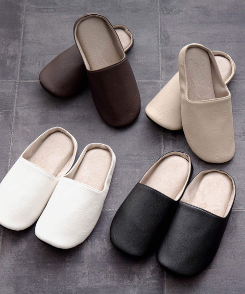 sarasa design(サラサデザイン)の「b2c プレーンステッチ トラベラー|抗菌&防臭(ルームシューズ/スリッパ・レディース・ホワイト/ブラック/ダークブラウン/ベージュ・S/M)」の18枚目の写真