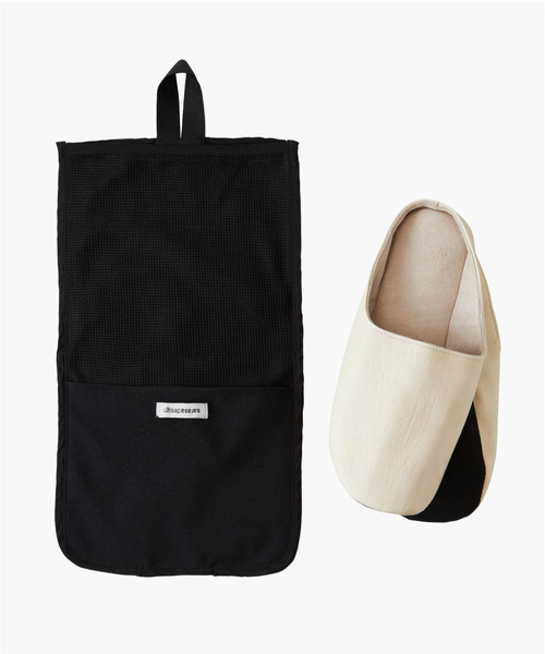 sarasa design(サラサデザイン)の「b2c プレーンステッチ トラベラー|抗菌&防臭(ルームシューズ/スリッパ・レディース・ホワイト/ブラック/ダークブラウン/ベージュ・S/M)」の19枚目の写真