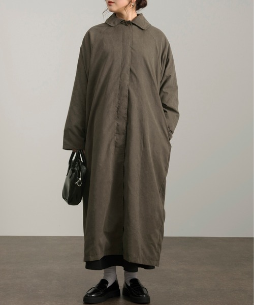 Ambre Neige（アンブルネージュ）の「ルーズステンカラーコート／【WEB/EC限定商品】（ステンカラーコート・レディース・チャコールグレー/ベージュ・FREE）」の6枚目の写真