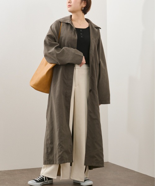 Ambre Neige（アンブルネージュ）の「ルーズステンカラーコート／【WEB/EC限定商品】（ステンカラーコート・レディース・チャコールグレー/ベージュ・FREE）」の18枚目の写真
