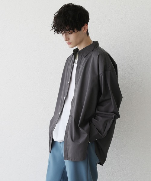 ASTRONOMY(アストロノミー)の「ルーズシルエットワイドブロード/チェックシャツ(シャツ/ブラウス・メンズ・ホワイト/グレー系その他/ブルー/チャコール/ブラック系その他/グリーン/パープル系その他/ブルー系その他/グレー系その他2/ホワイト×ブラック/ベージュ/ネイビー×ホワイト/パープル系1/グレー系1/ブルー系1/ベージュ系1/オレンジ系1/ブラック系1/ブラウン系1/カーキ/サックスブルー/ブルー系/ベージュ系/ブラウン系2/ストライプ・S/M/L)」の8枚目の写真