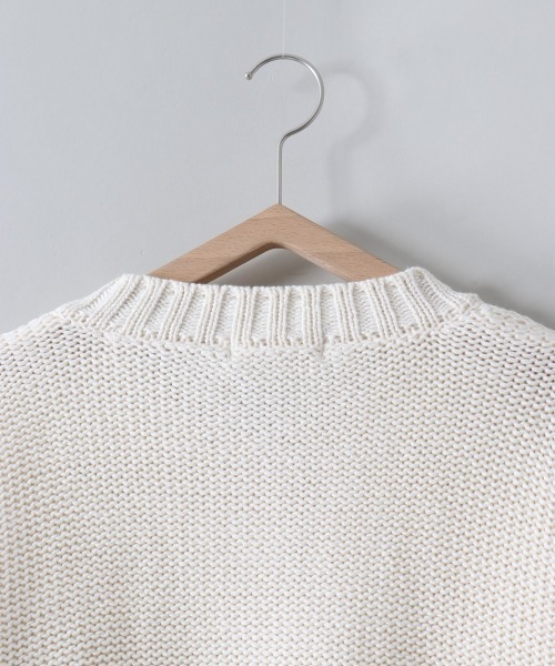 cepo（セポ）の「アウトリンキングショートカーデ（カーディガン/ボレロ・レディース・グレー/オフホワイト/サックスブルー・M）」の8枚目の写真