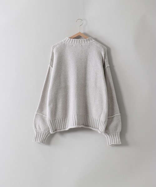 cepo（セポ）の「アウトリンキングショートカーデ（カーディガン/ボレロ・レディース・グレー/オフホワイト/サックスブルー・M）」の6枚目の写真