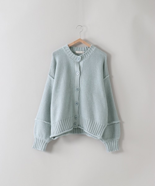 cepo（セポ）の「アウトリンキングショートカーデ（カーディガン/ボレロ・レディース・グレー/オフホワイト/サックスブルー・M）」の19枚目の写真