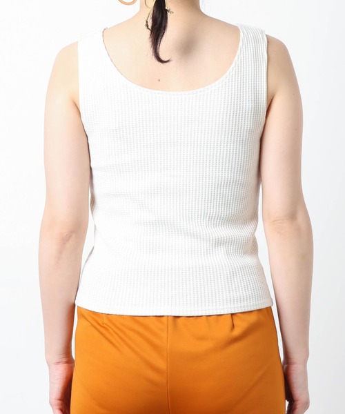 WEGO（ウィゴー）の「WEGO/ワッフルフロントボタンタンクトップ（タンクトップ・レディース・ブラック/アイボリー/グリーン系その他/ライム/オレンジ・FREE）」の21枚目の写真