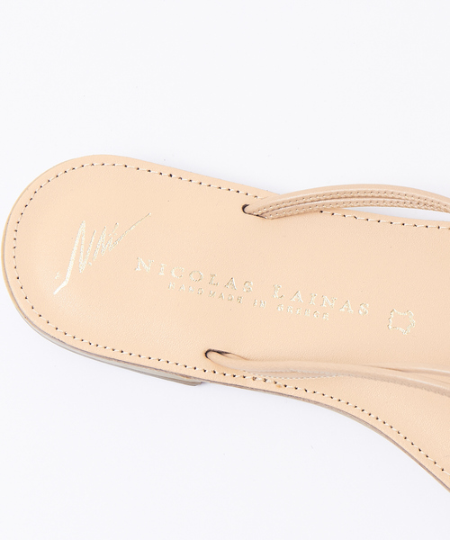NICOLAS LAINAS（ニコラスライナス）の「【NICOLAS LAINAS】クロスストラップサンダル（サンダル・レディース・ベージュ/ブラック・35/36/37/38）」の5枚目の写真