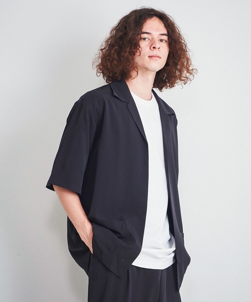 Bender Tokyo とろみ素材 オーバーサイズ 5分袖 シャツジャケット セットアップ対応 シャツ ブラウス Bender Tokyo ベンダートウキョウ のファッション通販 Zozotown