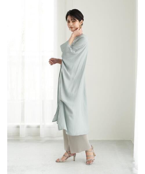 YECCA VECCA（イェッカヴェッカ）の「ドルマンスキッパーチュニック　＊（シャツ/ブラウス・レディース・ミント/ベージュ/ブラック・FREE）」の14枚目の写真