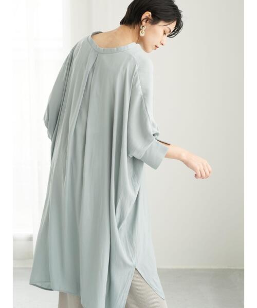 YECCA VECCA（イェッカヴェッカ）の「ドルマンスキッパーチュニック　＊（シャツ/ブラウス・レディース・ミント/ベージュ/ブラック・FREE）」の20枚目の写真