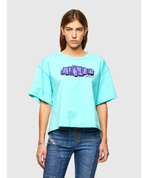 DIESEL | レディース Tシャツ ボクシー ロゴ  クルーネック 半袖(Tシャツ/カットソー)