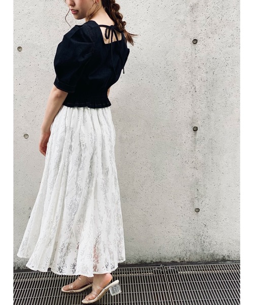 NOMAE（ノーマエ）の「【NOMAE】デニムショートブラウス（シャツ/ブラウス・レディース・ブラック系その他/ブルー系その他/ホワイト系その他・FREE）」の7枚目の写真