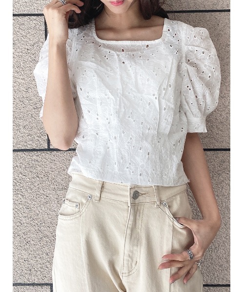 NOMAE（ノーマエ）の「【NOMAE】デニムショートブラウス（シャツ/ブラウス・レディース・ブラック系その他/ブルー系その他/ホワイト系その他・FREE）」の12枚目の写真