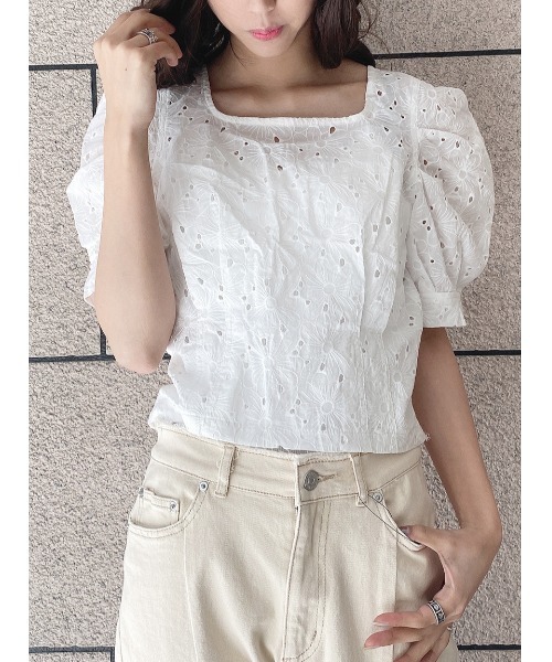 NOMAE（ノーマエ）の「【NOMAE】デニムショートブラウス（シャツ/ブラウス・レディース・ブラック系その他/ブルー系その他/ホワイト系その他・FREE）」の9枚目の写真