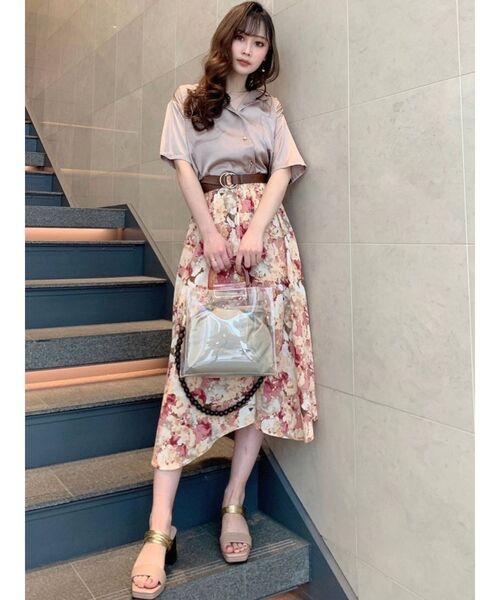 RESEXXY（リゼクシー）の「フレアミディスカート（スカート・レディース・ホワイト/ピンク/オレンジ・FREE）」の10枚目の写真